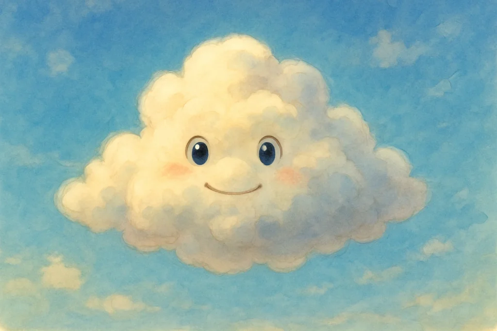 Flufina la nube — cuento infantil corto sobre la generosidad para niños